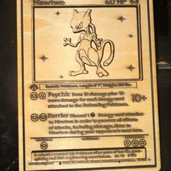 3D Laser Engraved Pokemon Cards 