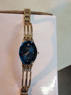 Make offer New blue dial armitron diamond adjustable watch