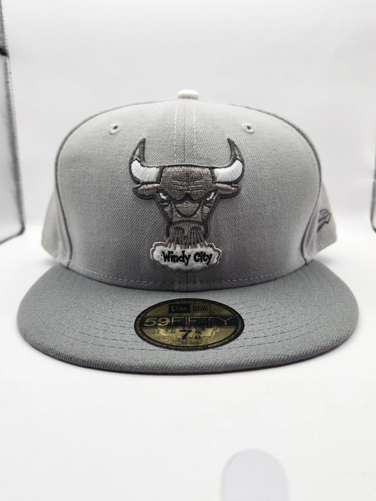 New Era 59Fifty Chicago Bulls "Cool Grey" Fitted Cap Size 7⁵/⁸ 60.6 CM