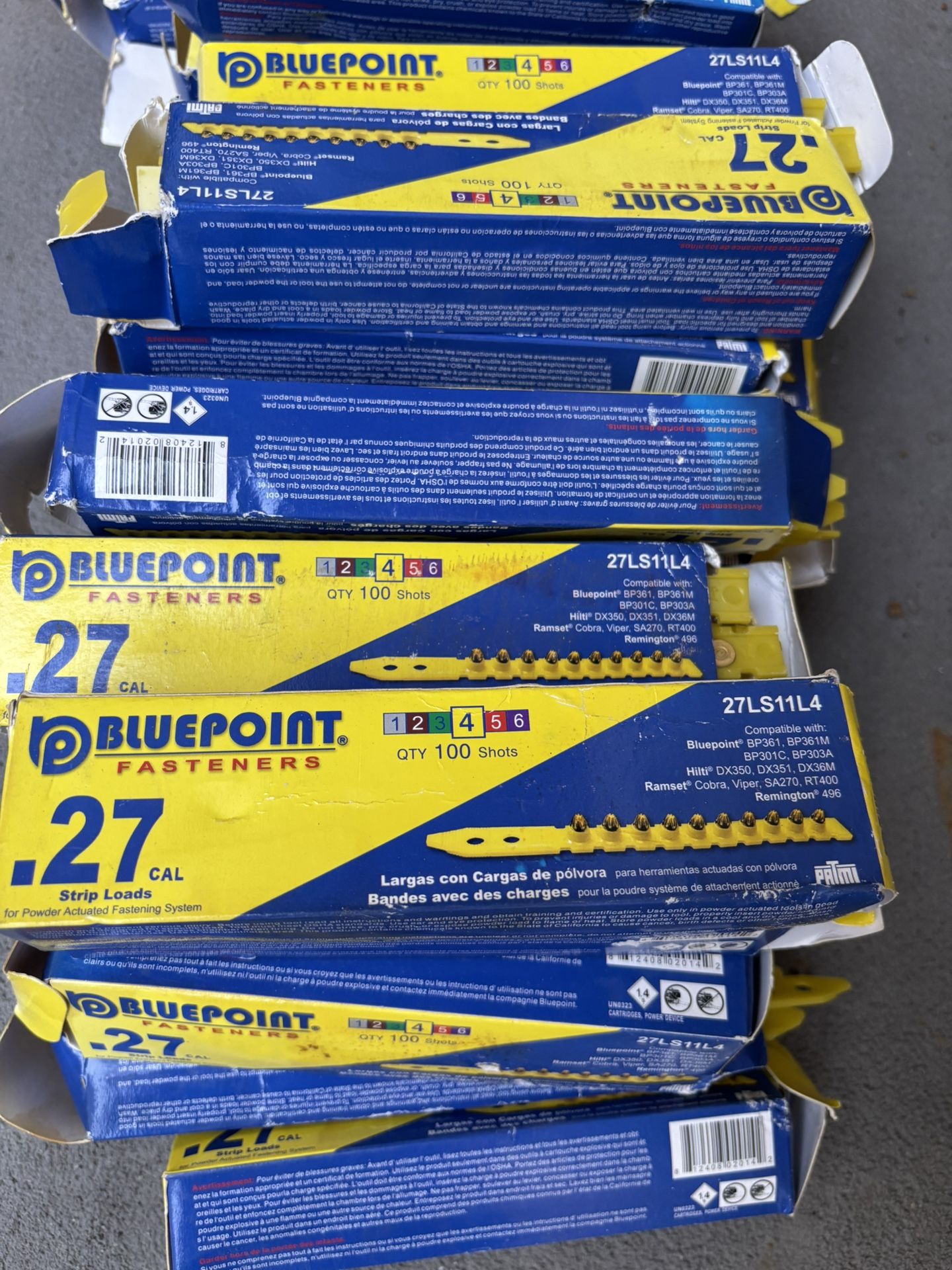 Blue point Fasteners .27 Strip Loads 30 Boxes