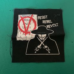 Sew-on V For Vendetta Patch
