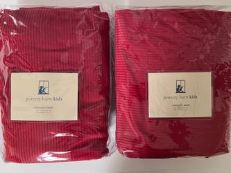 GREAT DEAL - Pottery Barn Kids Curtain Panels (Set of 2 - Red Corduroy)