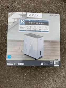Vissani 50-Pint Dehumidifier with Built-In Pump – Up to 4,500 Sq. Ft. Coverage