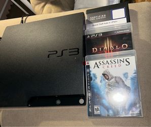 PS3 Slim Console with 3 Games
