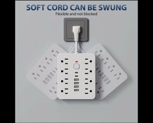 14-in-1 Power Strip Surge Protector with 8AC Outlets, 4USB & 2Type-C Ports | Multi Plug Outlet Expander, USB Wall Plug, Compact Desk Multi-plug Outlet