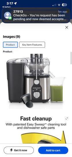 Hamilton Beach easy clean up Juicer