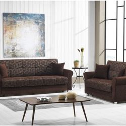 NEW SOFABED & LOVESEAT BED BROWN