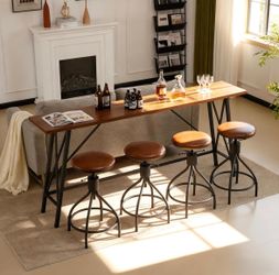 Bar table with four stools