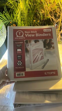 4  - 1 inch white binders