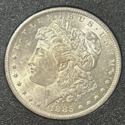 Rare 1885-CC $1 Silver Morgan Dollar
