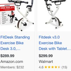 White Foldable Stationary Bike 