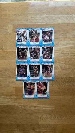 1989 Fleer Basketball All Star Sticker Set (1-11) NrMt