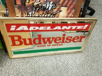 Vintage Adelante Budweiser 1992 framed Mirror