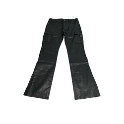 NWT Cargo Waxed Skinny Flared Pants Black Size 34 - Edgy Streetwear