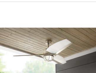 Escape II 60 in. LED Indoor Brushed Nickel Ceiling Fan with Light Kit and Remote Control