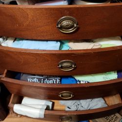Wooden Dresser With Mirror 