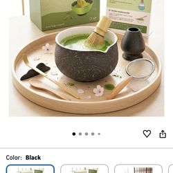 Matcha Kit Whisk Set (7 Pcs) - Complete Matcha Set, Matcha Bowl with with Bowl, Whisk and Holder, Bamboo Spoon/Scoop, Scoop Rester and Sifter