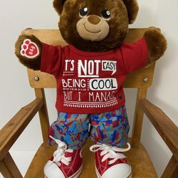 Build-A-Bear Teddy Bear 15" "It's Not Easy Being Cool" Plush  Brown Stuffed Bear