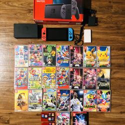 Nintendo Switch Console & Games Super Mario 3D, Odyssey, Mario Kart, Zelda, Pokemon, etch