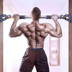 Door Way Pull Up Bar, Door Exercise Bar No Screw Installation, Doorway Pull up Bar,Workout Bar with 28.34"-37" Adjustable Width Fitness Equipment