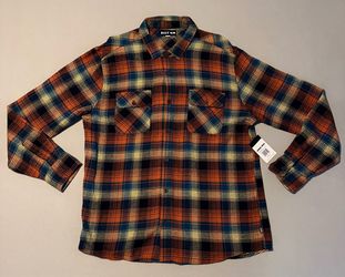 Reef Men’s Plaid Flannel Shirt Brand New BNWT DS