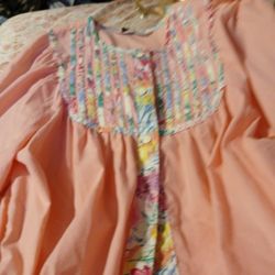 Lds New Robe w Pockets Pink Size L 