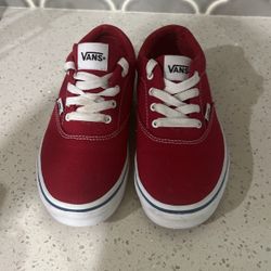 Like New Red Vans Size 3 Youth 