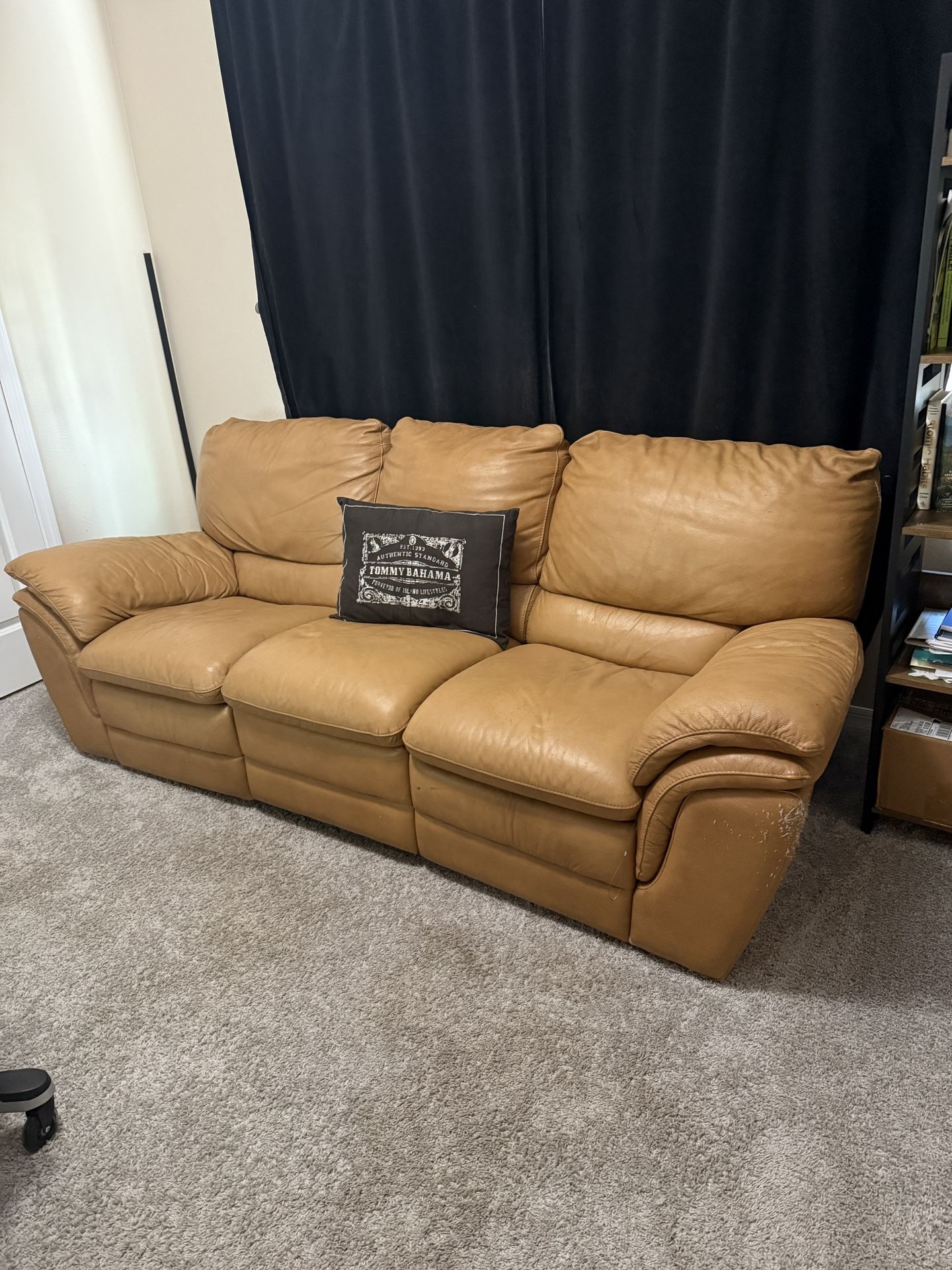 Brown Leather Couch