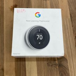 Google Nest Learning Thermostat - Smart Wi-Fi Thermostat - Polished Steel