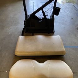 2007 Club Car Golf Front Seat And Rear Basket Assembly 