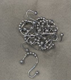 12 Nice Heavy Duty Shower Curtain Hooks. Like New 