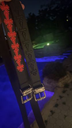 Chrome hearts leather belt