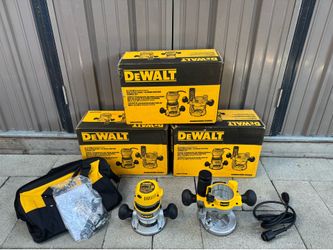 Dewalt 2-1/4 Hp Eve Fixed Base/ Plunge Router Combo Kit Model DW618PKB