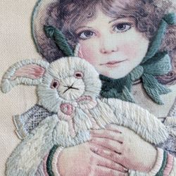 Vintage Framed JAN HAGARA Art. Needlepoint  Last Change $50 Set