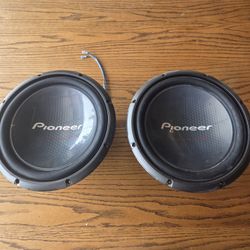 Set Of 2 12" Pioneer Subs