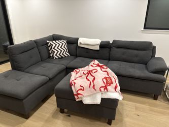 Cravens 105’’ Wide Left Hand Facing Sofa And Chaise With Ottoman