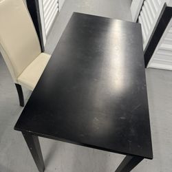 Wood Table With 4 Chairs 