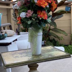 Flower Vase And Antique Table