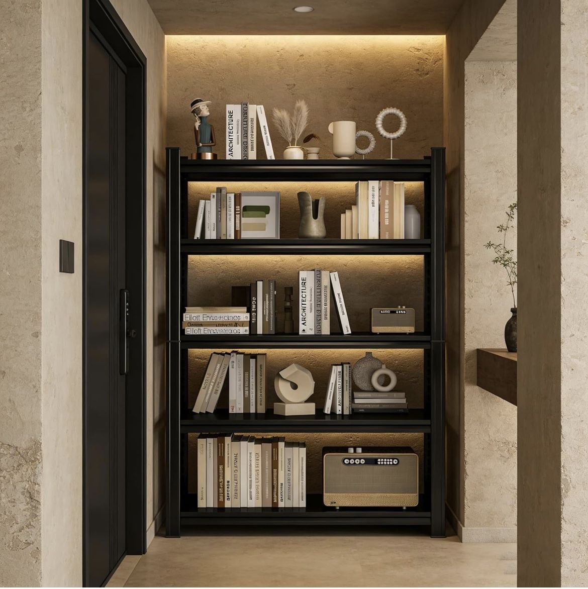 New-New-5-Layer Storage Shelves Heavy Duty Adjustable Metal Garage Shelving Unit(W47.2” D19.7” H72”)