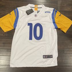 NEW Cooper KUPP Jersey Men's NFL Los Angeles LA Rams Nike QB C Captain Mahomes Chiefs // Red Black/ White OR Blue Super Bowl Small-3XL STITCHED