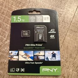 New and Unopened PNY A2 1.5TB microSDXC Card