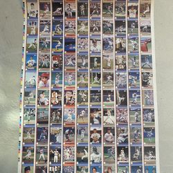 1992 Tom Seaver Pacific Baseball Card Set In Uncut Sheet Form Poster