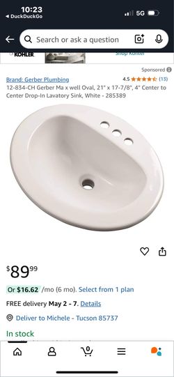 White Gerber Sinks