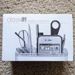 NEW "deskit!" desktop tabletop work desk table space plastic organizer caddy (20+ available)