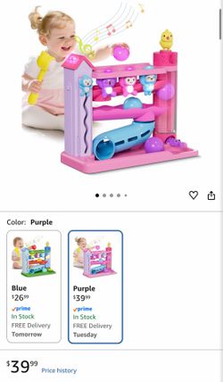 Musical Toddler Toys for 1 2 3 Years Old, Educational Baby Toys 12-18 Months with Bilingual Toddler Learning, Interactive Toys for 1 Year Old Girl, Ch