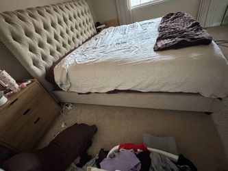 King Bed frame with FREE mattress and box spring