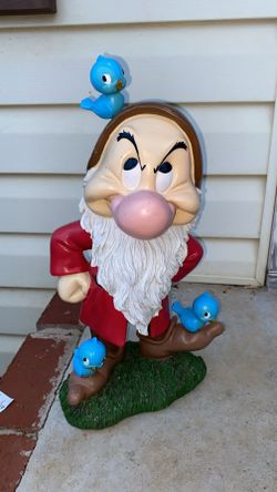 Disney Grumpy With Bluebirds Lawn Gnome