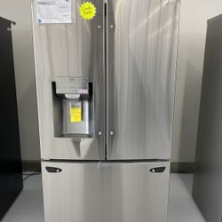 LG 3-Door French Refrigerator- Silver- Counter Depth - OPEN BOX 60%OFF