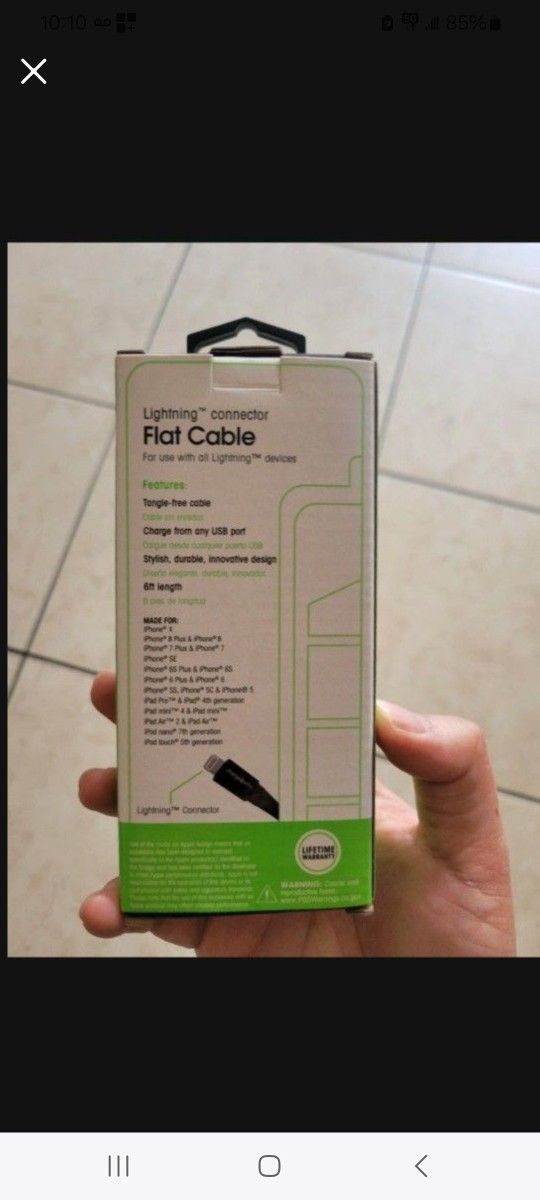 Lightning Cable Connector Apple Iphone Ipad Brand New Sealed