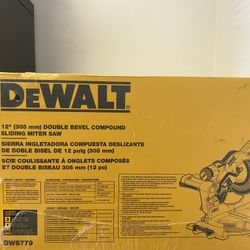 DEWALT 15 Amp Corded 12 in. Double Bevel Sliding Compound Miter Saw, Blade Wrench and Material Clamp - DWS779